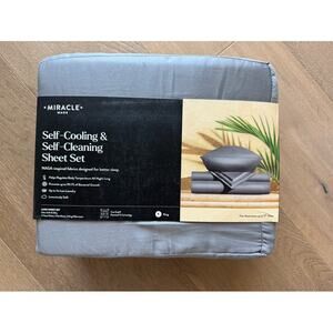 New Miracle Sheets Anti-Microbial Luxe Sheet Set Stone Grey King